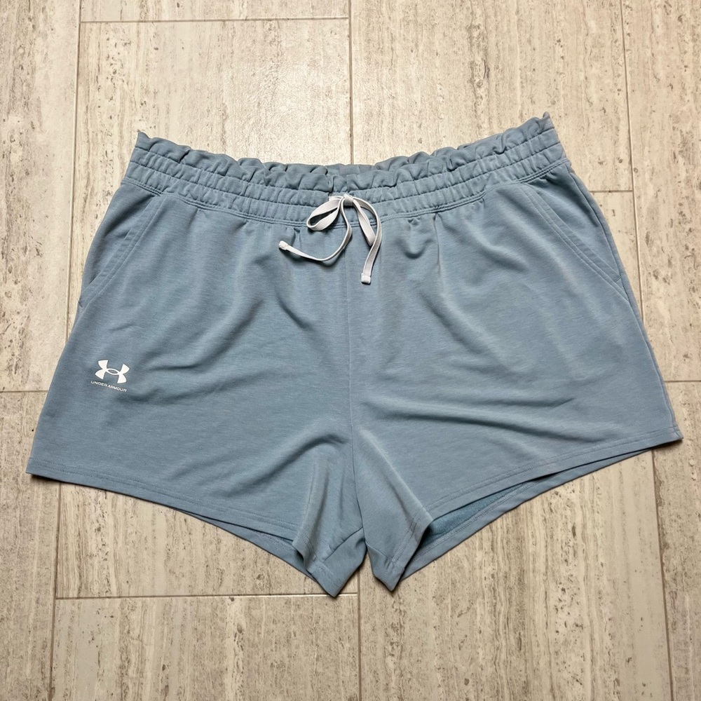 Under Armour Athletic Shorts Frost Blue Pockets